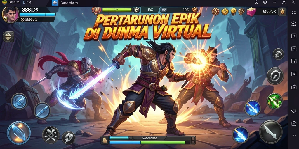 Screenshot gameplay menunjukkan pertarungan seru di <strong>888IDR</strong>