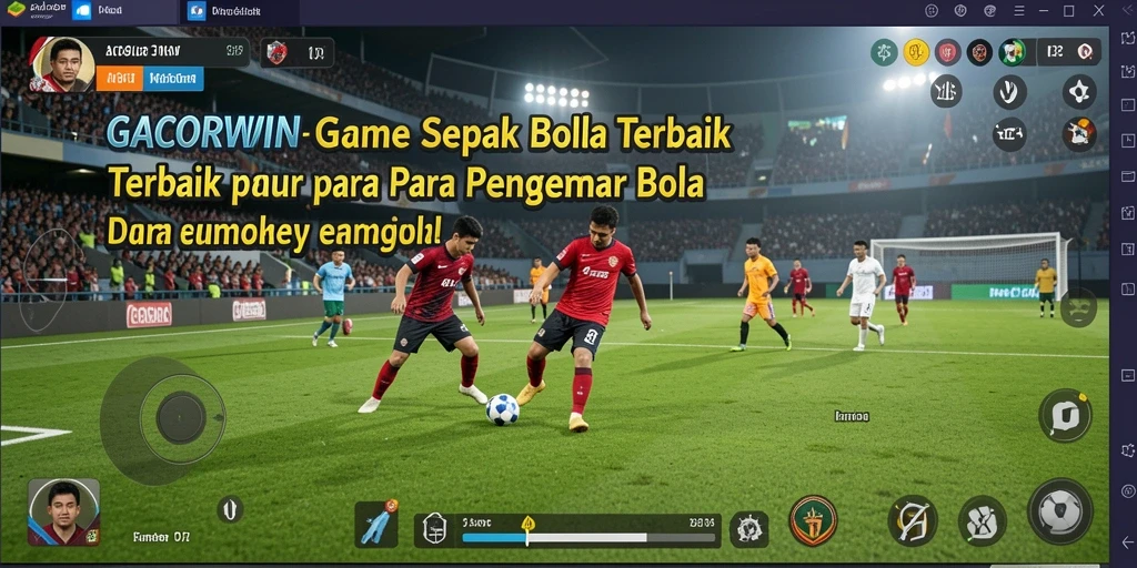 Screenshot GACORWIN menampilkan aksi dinamis dalam permainan sepak bola.