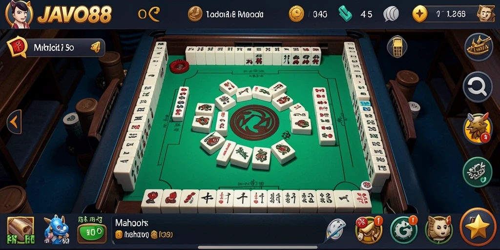 Screenshot gameplay JAVO88 dengan berbagai level Mahjong yang menarik.