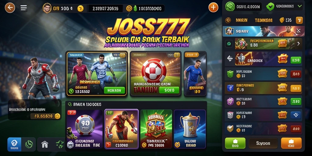 Tampilan menawan dari gameplay taruhan olahraga JOSS777.